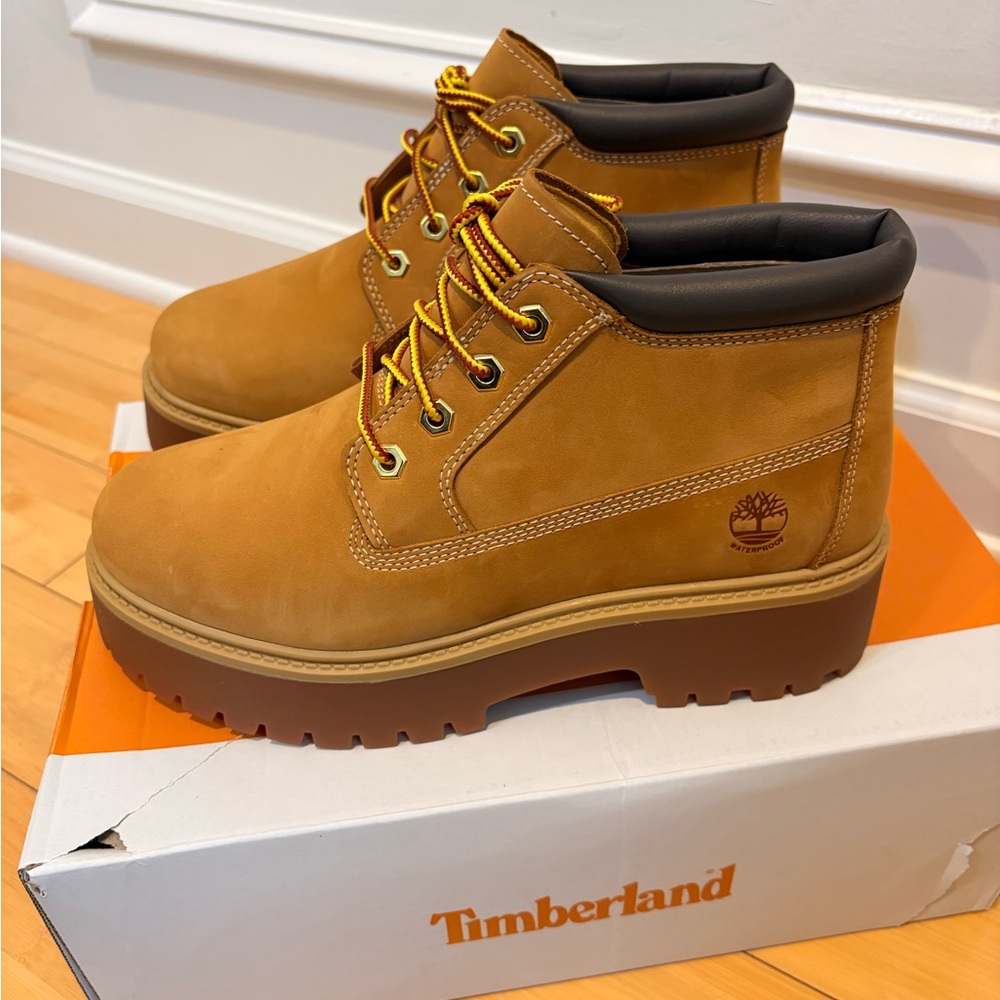 Timberland Stone Street Platform Wheat Nubuck Boots